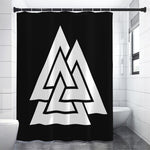 Viking Valknut Symbol Print Shower Curtain