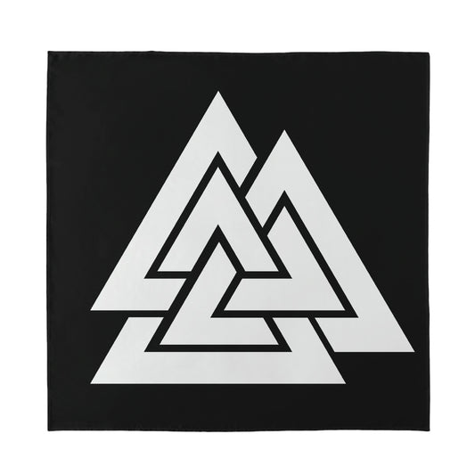 Viking Valknut Symbol Print Silk Bandana