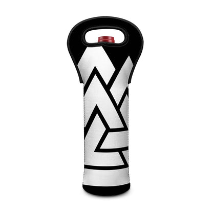 Viking Valknut Symbol Print Single Neoprene Wine Tote