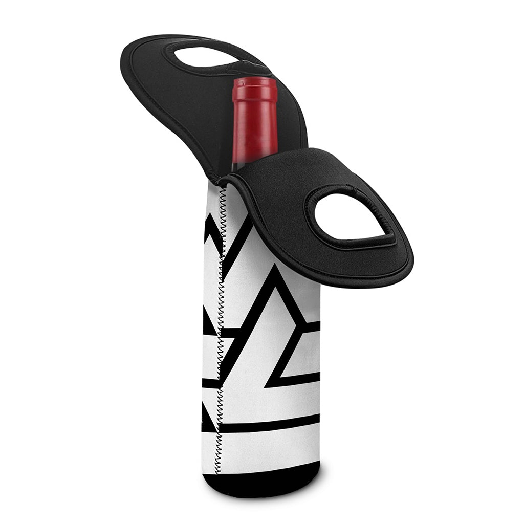 Viking Valknut Symbol Print Single Neoprene Wine Tote