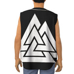 Viking Valknut Symbol Print Sleeveless Baseball Jersey