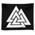 Viking Valknut Symbol Print Tapestry