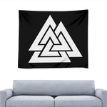 Viking Valknut Symbol Print Tapestry