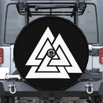 Viking Valknut Symbol Print Tire Cover With Camera Hole