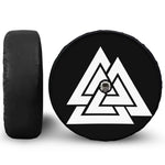 Viking Valknut Symbol Print Tire Cover With Camera Hole