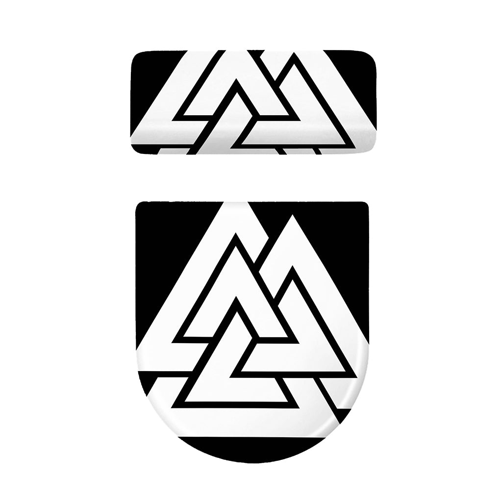 Viking Valknut Symbol Print Toilet Lid And Tank Cover Set