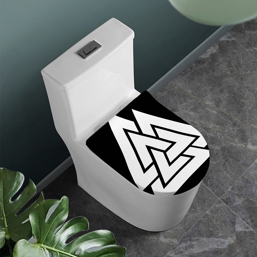 Viking Valknut Symbol Print Toilet Lid Cover