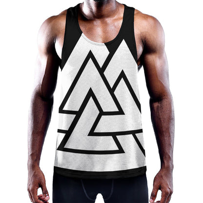 Viking Valknut Symbol Print Training Tank Top