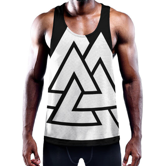 Viking Valknut Symbol Print Training Tank Top