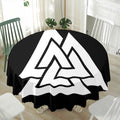 Viking Valknut Symbol Print Waterproof Round Tablecloth