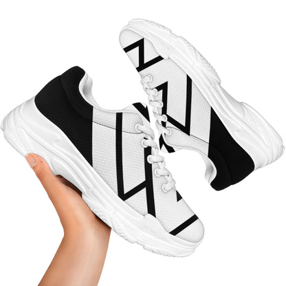 Viking Valknut Symbol Print White Chunky Shoes