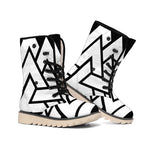 Viking Valknut Symbol Print Winter Boots