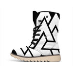 Viking Valknut Symbol Print Winter Boots