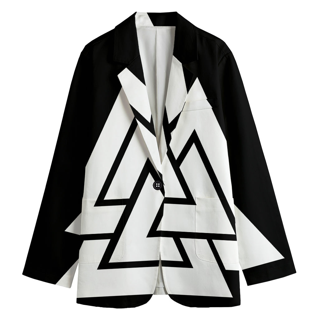 Viking Valknut Symbol Print Women's Blazer