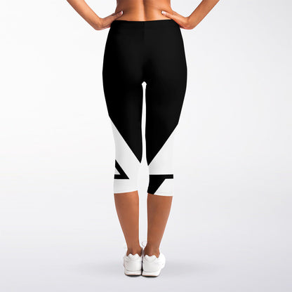 Viking Valknut Symbol Print Women's Capri Leggings