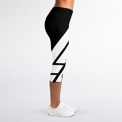 Viking Valknut Symbol Print Women's Capri Leggings