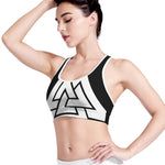 Viking Valknut Symbol Print Women's Sports Bra
