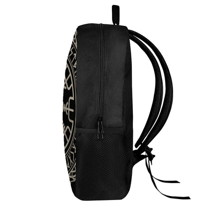 Viking Vegvisir Print 17 Inch Backpack