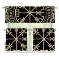 Viking Vegvisir Print 3 Piece Kitchen Curtains