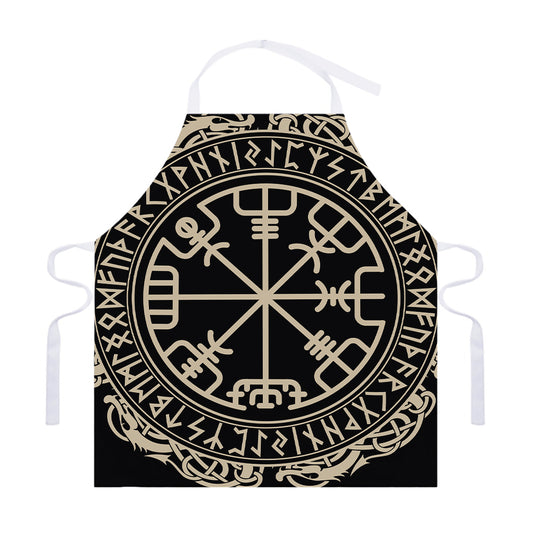 Viking Vegvisir Print Adjustable Apron