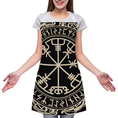 Viking Vegvisir Print Adjustable Apron