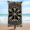 Viking Vegvisir Print Beach Towel