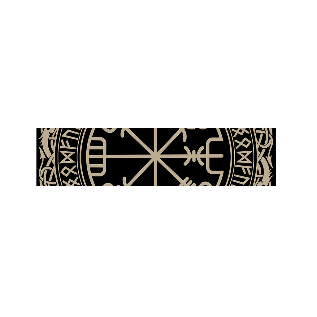 Viking Vegvisir Print Bed Runner