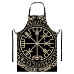 Viking Vegvisir Print Bib Apron With Pocket