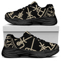 Viking Vegvisir Print Black Chunky Shoes