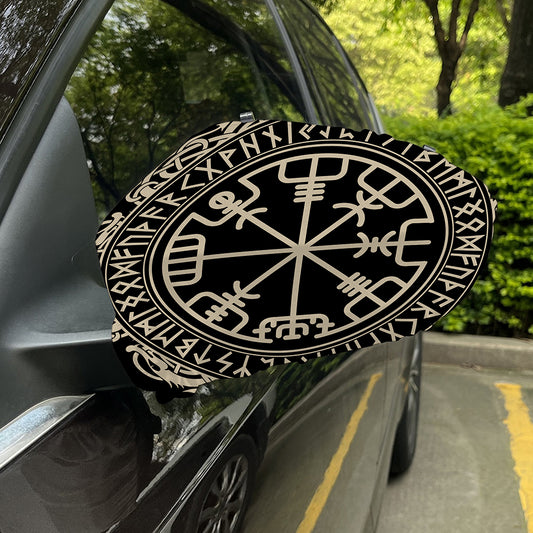 Viking Vegvisir Print Car Side Mirror Covers