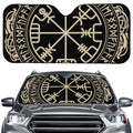 Viking Vegvisir Print Car Windshield Sun Shade