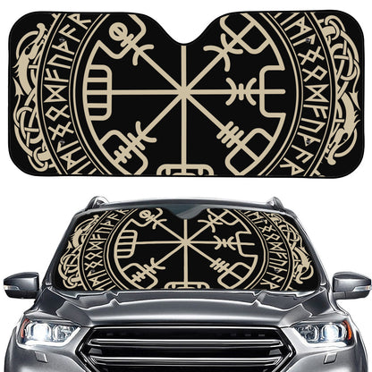 Viking Vegvisir Print Car Windshield Sun Shade