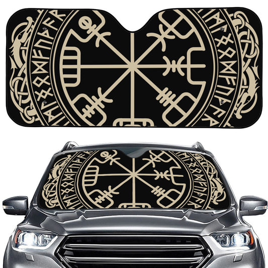 Viking Vegvisir Print Car Windshield Sun Shade