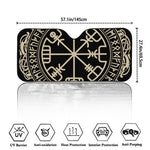 Viking Vegvisir Print Car Windshield Sun Shade