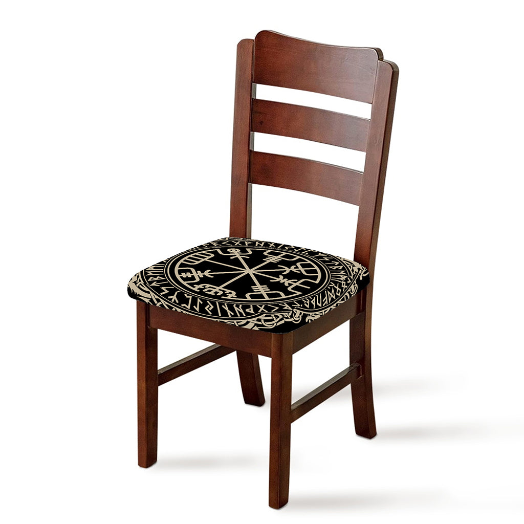 Viking Vegvisir Print Chair Cushion Cover