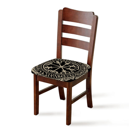 Viking Vegvisir Print Chair Cushion Cover