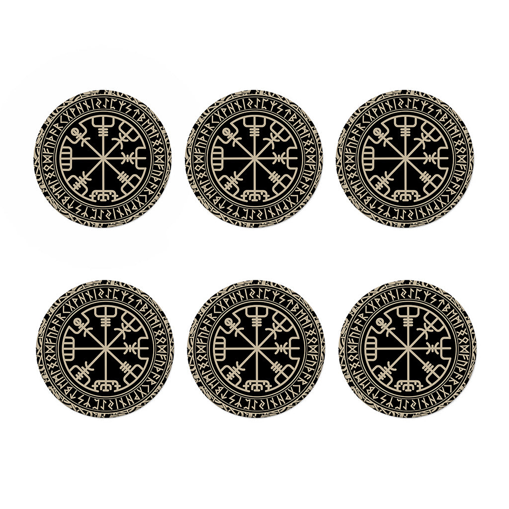 Viking Vegvisir Print Coaster Set