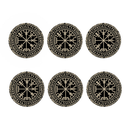 Viking Vegvisir Print Coaster Set
