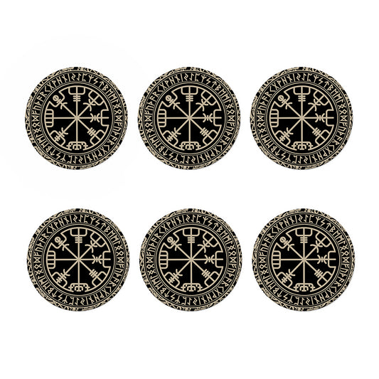 Viking Vegvisir Print Coaster Set