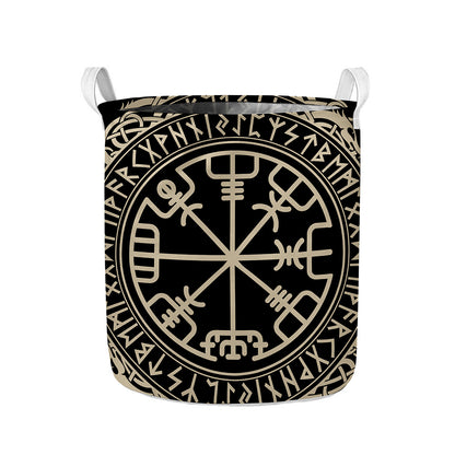 Viking Vegvisir Print Collapsible Laundry Basket