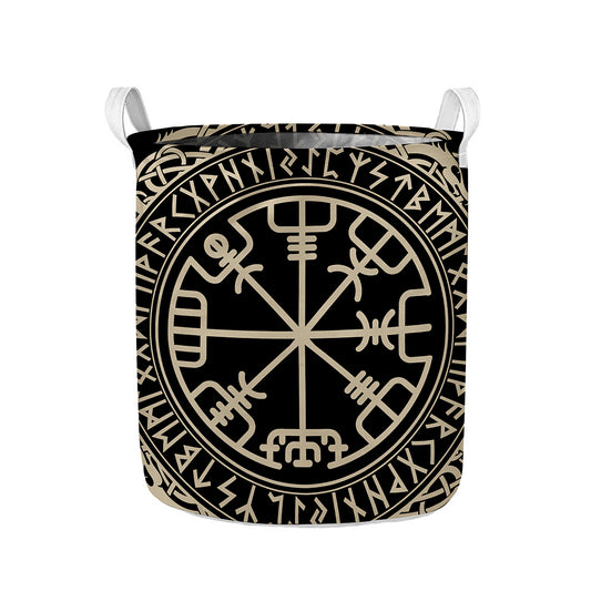 Viking Vegvisir Print Collapsible Laundry Basket