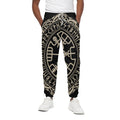 Viking Vegvisir Print Cotton Sweatpants