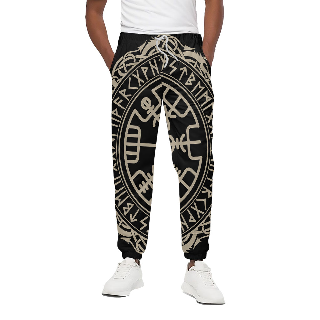 Viking Vegvisir Print Cotton Pants