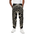 Viking Vegvisir Print Cotton Pants