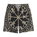 Viking Vegvisir Print Cotton Shorts