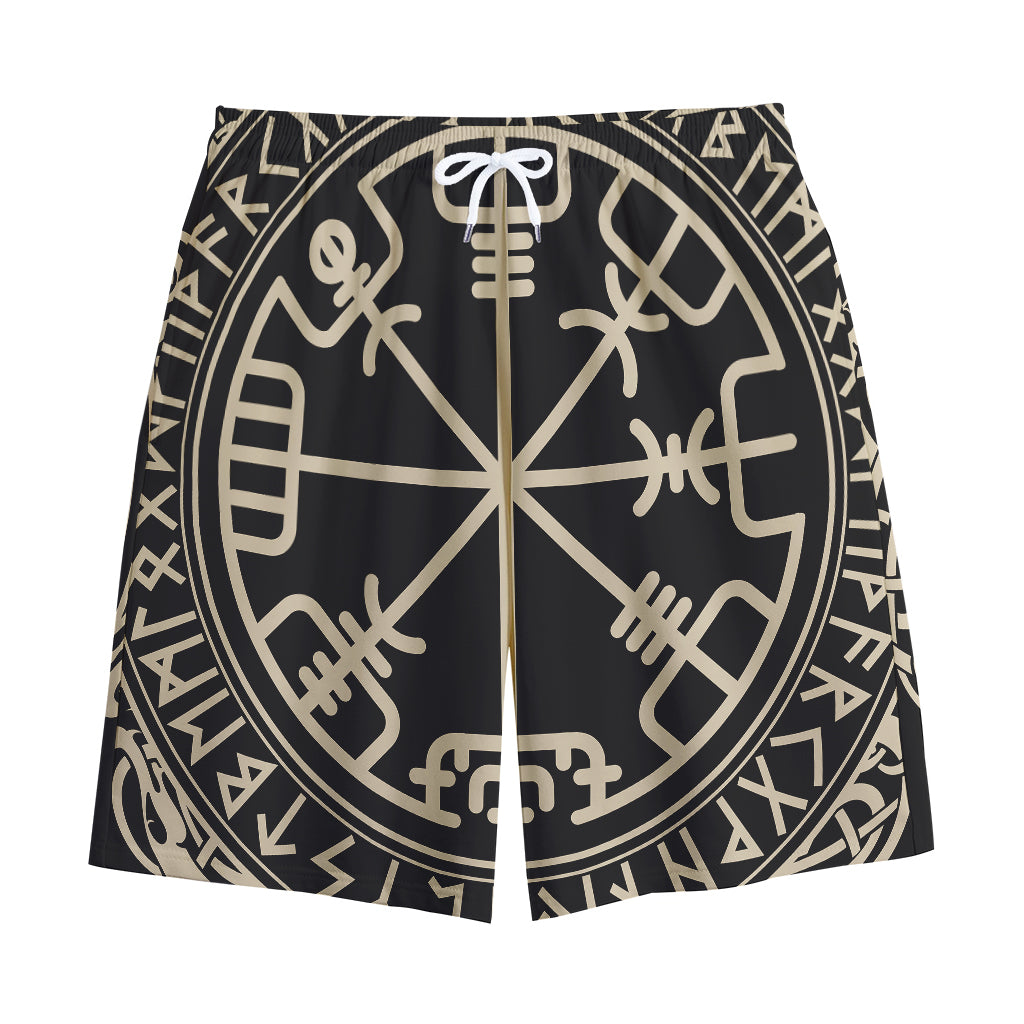 Viking Vegvisir Print Cotton Shorts