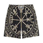 Viking Vegvisir Print Cotton Shorts