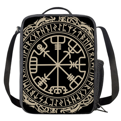Viking Vegvisir Print Crossbody Lunch Bag
