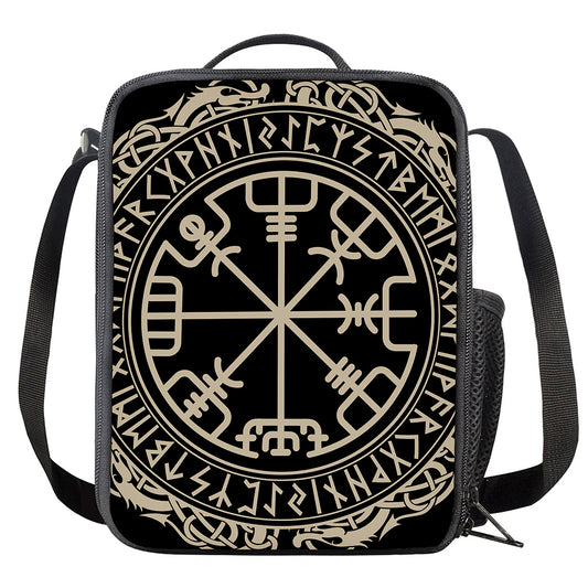 Viking Vegvisir Print Crossbody Lunch Bag