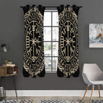 Viking Vegvisir Print Curtain